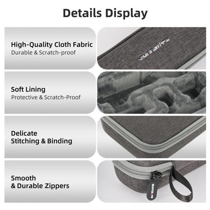 For DJI Osmo Pocket 4 / 3 Sunnylife Mini Carrying Case Handbag Portable Travel Case Protective Organizer Standard Combo Bags, Standard Combo Bags