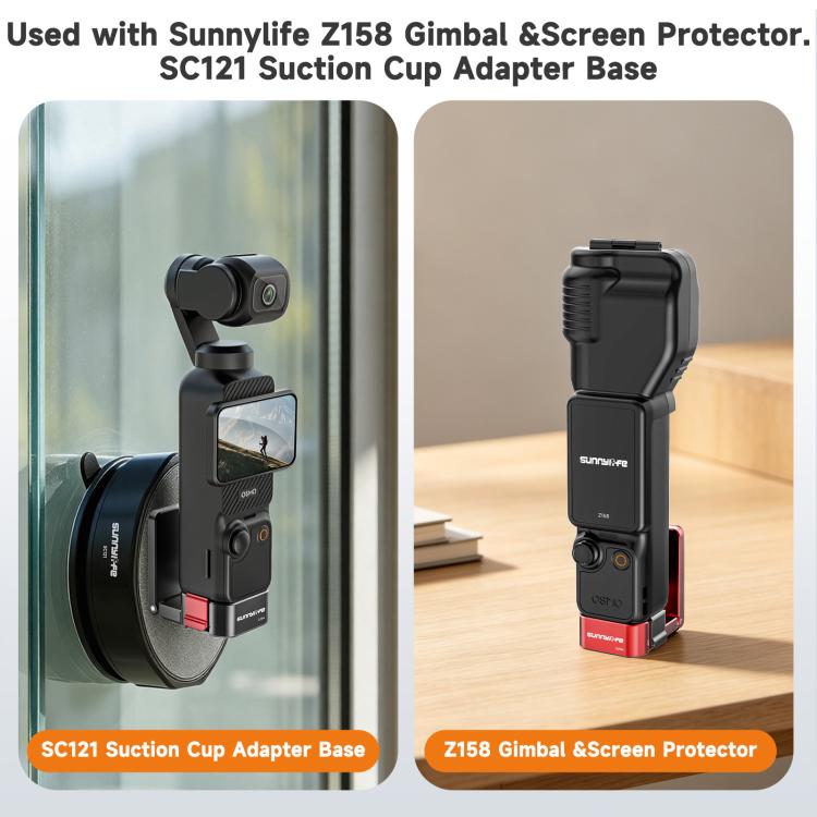 For DJI Osmo Pocket 4 / 3 Sunnylife Metal Quick-Release Magnetic Mount Tabletop Base Bracket Angles Adjustable Stand, OP4-ZJ154