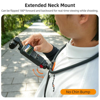 Sunnylife Magnetic POV Neck Mount Hand Free Video Vlog Neck Adjustable Selfie Holder with Body Strap For DJI Osmo Pocket 4P / 4 / 3, For DJI Osmo Pocket 4P / 4 / 3