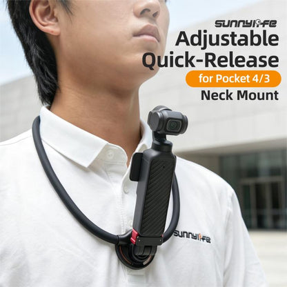 Sunnylife Magnetic POV Neck Mount Hand Free Video Vlog Neck Adjustable Selfie Holder with Body Strap For DJI Osmo Pocket 4P / 4 / 3, For DJI Osmo Pocket 4P / 4 / 3