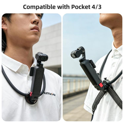 Sunnylife Magnetic POV Neck Mount Hand Free Video Vlog Neck Adjustable Selfie Holder with Body Strap For DJI Osmo Pocket 4P / 4 / 3, For DJI Osmo Pocket 4P / 4 / 3