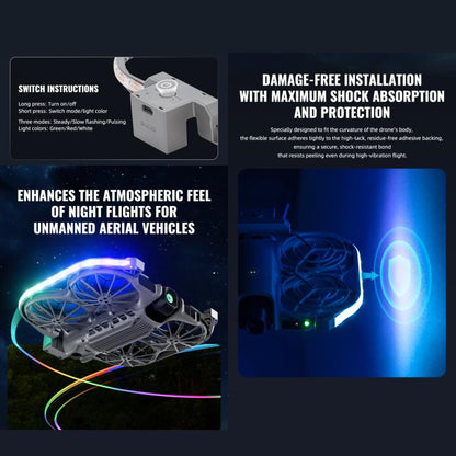 For DJI Neo 2 STARTRC Colorful LED Light Strip Night Flying Warning Light Strip