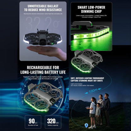For DJI Neo 2 STARTRC Colorful LED Light Strip Night Flying Warning Light Strip