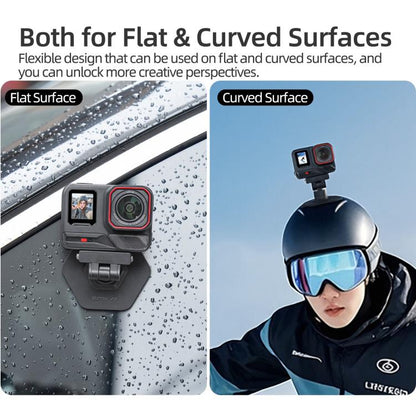 Sunnylife Magnetic Flexible Adhesive Helmet Mount Base Quick-Release Action Camera Holder For Insta360 X4 Air / X5 / Ace / Ace Pro 2 / 1, For Insta360 X4 Air / X5 / Ace / Ace Pro 2 / 1