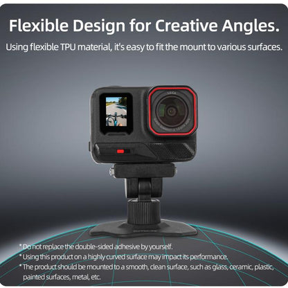 Sunnylife Magnetic Flexible Adhesive Helmet Mount Base Quick-Release Action Camera Holder For Insta360 X4 Air / X5 / Ace / Ace Pro 2 / 1, For Insta360 X4 Air / X5 / Ace / Ace Pro 2 / 1