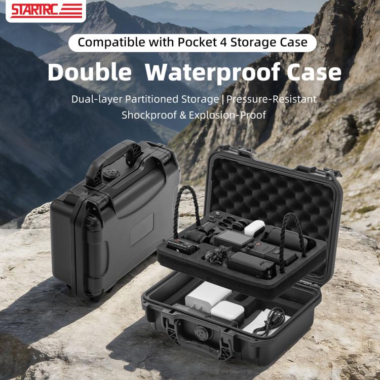 For DJI Osmo Pocket 4 STARTRC Waterproof  PP Dual-layer Suitcase All-purpose Set Storage Box, For DJI Osmo Pocket 4