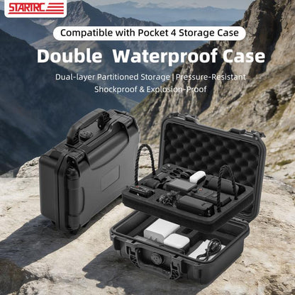 For DJI Osmo Pocket 4 STARTRC Waterproof  PP Dual-layer Suitcase All-purpose Set Storage Box, For DJI Osmo Pocket 4