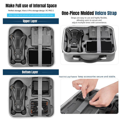 For DJI Mavic 4 Pro / RC Pro 2 STARTRC All-rounder Shoulder PU Storage Bag Handbag, For DJI Mavic 4 Pro / RC Pro 2