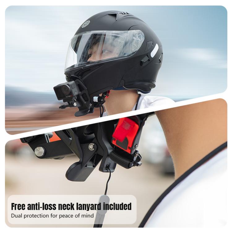 STARTRC Helmet Chin Mount Clip For GoPro, Insta360, DJI and Other Action Cameras, Helmet Chin Clip