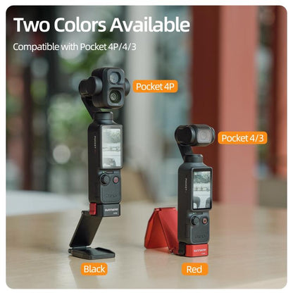 For DJI Osmo Pocket 4P / 4 / 3 Sunnylife Metal Quick-Release Magnetic Mount Tabletop Base Bracket Angles Adjustable Stand, OP4-ZJ259