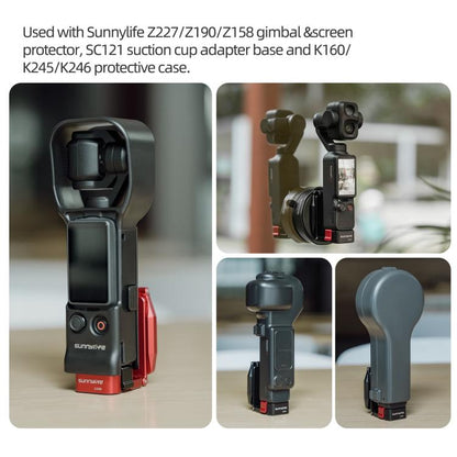 For DJI Osmo Pocket 4P / 4 / 3 Sunnylife Metal Quick-Release Magnetic Mount Tabletop Base Bracket Angles Adjustable Stand, OP4-ZJ259