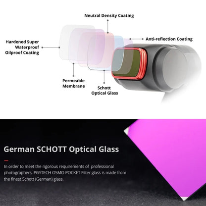 3 PCS PGYTECH P-18C-017 Profession Diving Lens Filter Suit for DJI Osmo Pocket