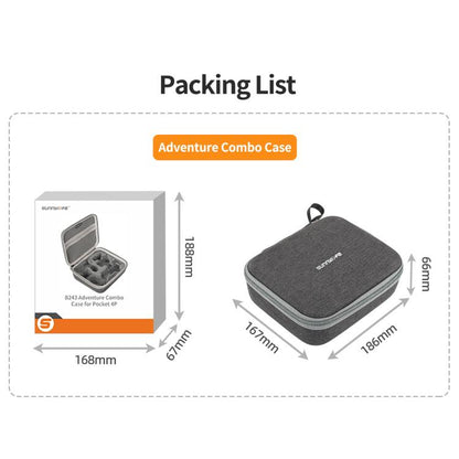 For DJI Osmo Pocket 4P Sunnylife Mini Carrying Case Handbag Adventure Combo Bags, For DJI Osmo Pocket 4P Adventure Combo Bags