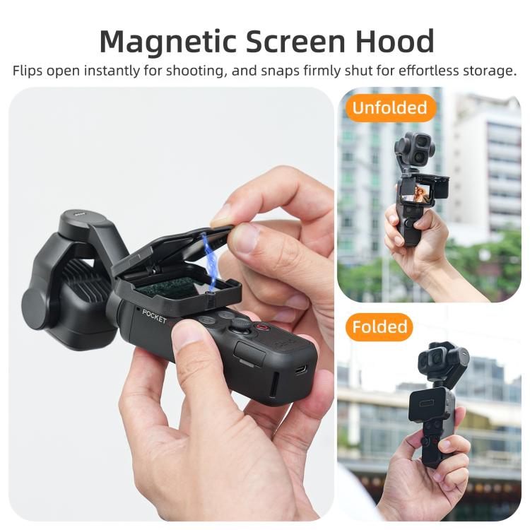 Sunnylife Screen Sun Hood Guard Screen Monitor Cover Protector For DJI Osmo Pocket 4P / 4 / 3, For DJI Osmo Pocket 4P / 4 / 3
