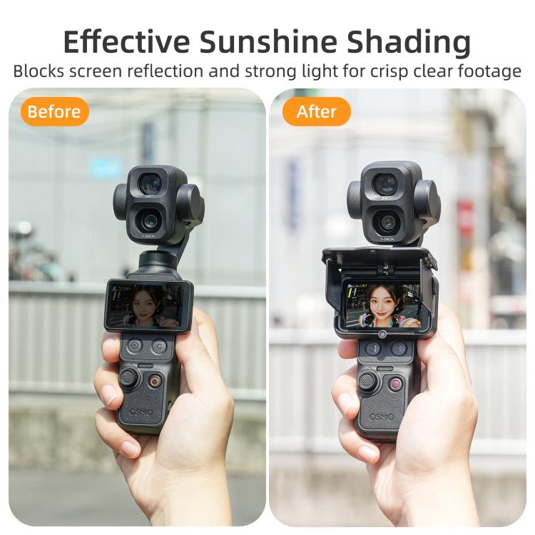 Sunnylife Screen Sun Hood Guard Screen Monitor Cover Protector For DJI Osmo Pocket 4P / 4 / 3, For DJI Osmo Pocket 4P / 4 / 3