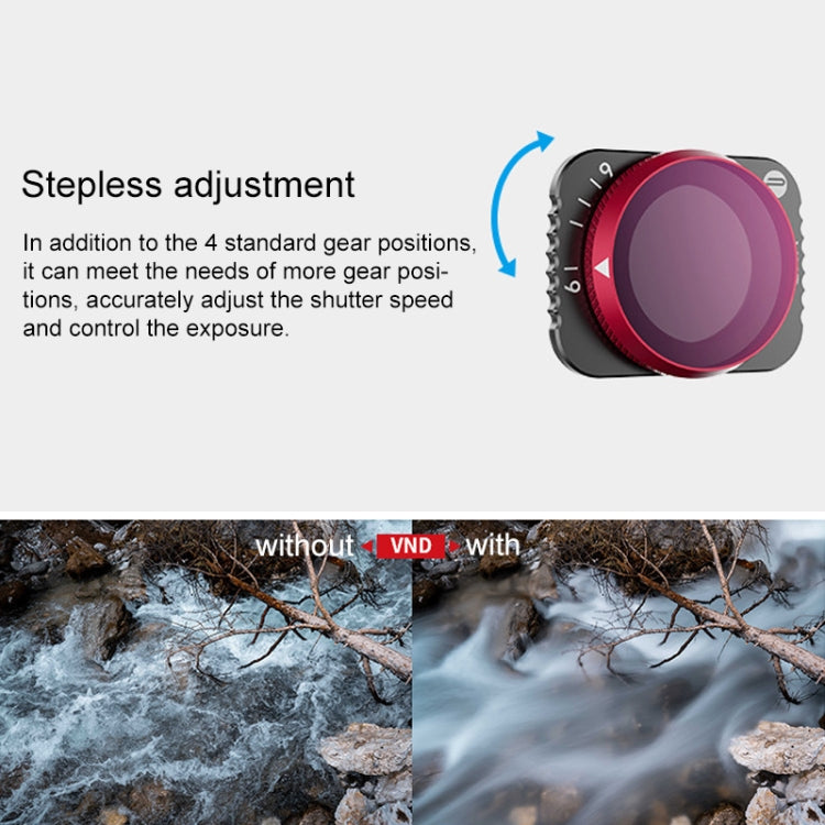 PGYTECH P-16A-041 VND-6-9 Gears Lens Filter for DJI Mavic Air 2 Drone Accessories, VND-6-9 Gears Lens