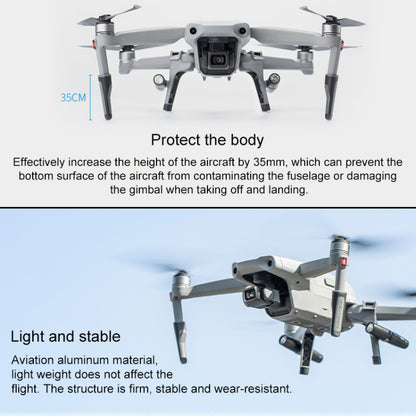 PGYTECH P-16A-038 Portable Heightened Landing Gear Extensions Rack LED Headlamp Set for DJI Mavic Air 2, LED Headlamp Set