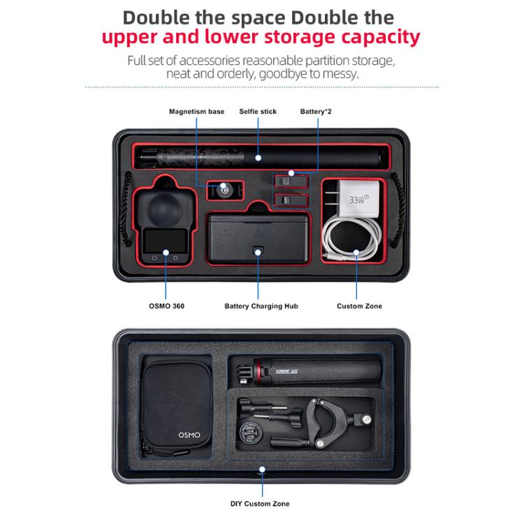 For DJI Osmo 360 STARTRC Waterproof EVA ABS Dual-layer Suitcase Storage Box, For DJI Osmo 360