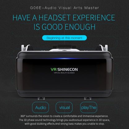 VR SHINECON G06E Virtual Reality 3D Video Glasses Suitable for 4.7 inch - 6.1 inch Smartphone with Headset, G06E
