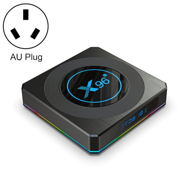 X96 X4 8K Smart TV BOX Android 11.0 Media Player with Remote Control, Amlogic S905X4 Quad Core ARM Cortex A55, RAM: 4GB, ROM: 32GB, Support 100M, Dual Band WiFi, Bluetooth, EU Plug, 4GB+32GB