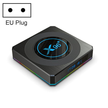 X96 X4 8K Smart TV BOX Android 11.0 Media Player with Remote Control, Amlogic S905X4 Quad Core ARM Cortex A55, RAM: 4GB, ROM: 32GB, Support 1000M, Dual Band WiFi, Bluetooth, EU Plug, 4GB+32GB