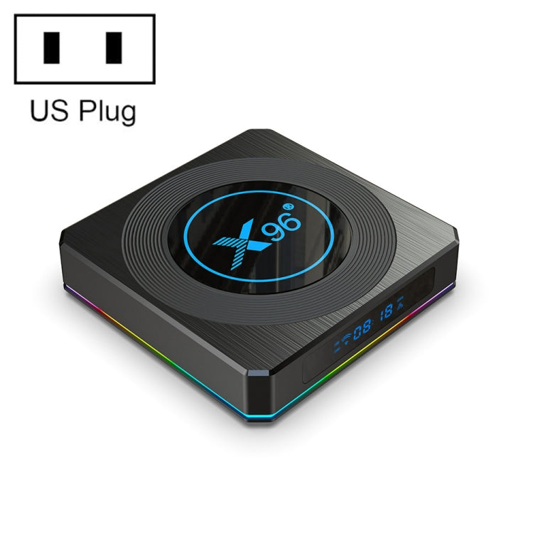 X96 X4 8K Smart TV BOX Android 11.0 Media Player with Remote Control, Amlogic S905X4 Quad Core ARM Cortex A55, RAM: 4GB, ROM: 32GB, Support 1000M, Dual Band WiFi, Bluetooth, EU Plug, 4GB+32GB