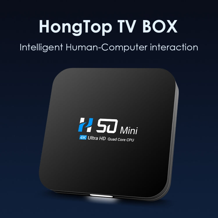 H50 Mini 4K Smart Network TV Box, Android 10.0, RK3318 Quad Core, 2GB+8GB, EU Plug, 2GB+8GB