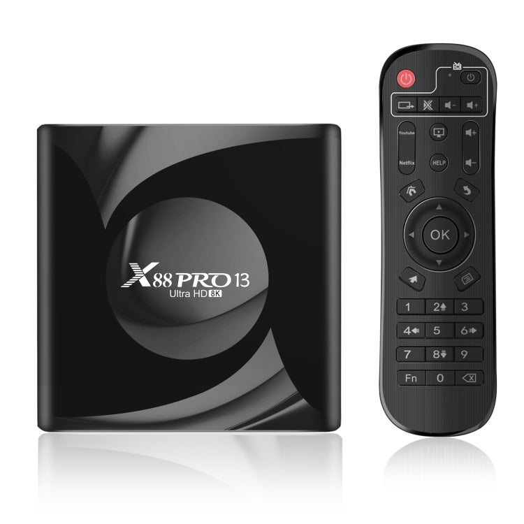 X88 Pro 13 Android 13.0 Smart TV Box with Remote Control, RK3528 Quad-Core, 2GB+16GB, 2GB+16GB