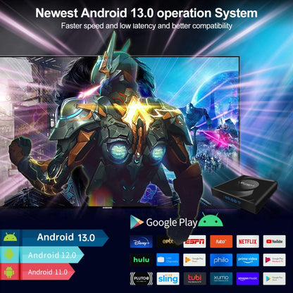 X88 Pro 13 Android 13.0 Smart TV Box with Remote Control, RK3528 Quad-Core, 2GB+16GB, 2GB+16GB