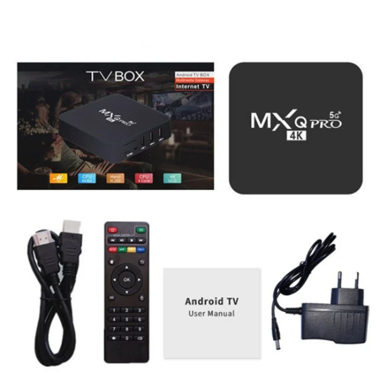 MXQ Pro 4K TV Box Rockchip RK3228A Quad Core CPU Android 7.1, 1GB+8GB wtih Remote Control, US Plug, 1GB+8GB