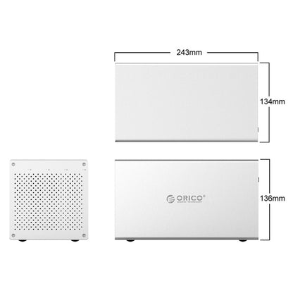 ORICO Honeycomb Series WS400RU3 SATA 3.5 inch 40TB USB 3.0 4 Bays Aluminum Alloy HDD / SSD Enclosure with Raid, USB 3.0 4 Bays with Raid