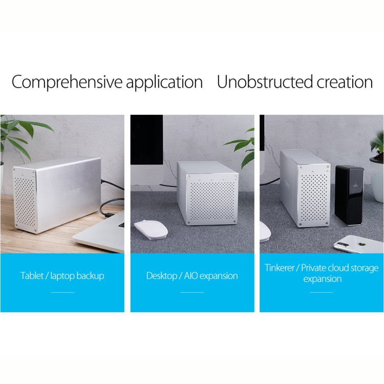 ORICO Honeycomb Series WS500U3 SATA 3.5 inch 50TB USB 3.0 5 Bays Aluminum Alloy HDD / SSD Enclosure, USB 3.0 5 Bays