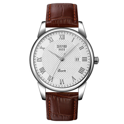 SKMEI 9058 Multifunctional Outdoor Fashion Waterproof Silver Shell Quartz Wrist Watch, EDA00092301A, EDA00092301B, EDA00092301C, EDA00092301D, EDA00092301E, EDA00092301F