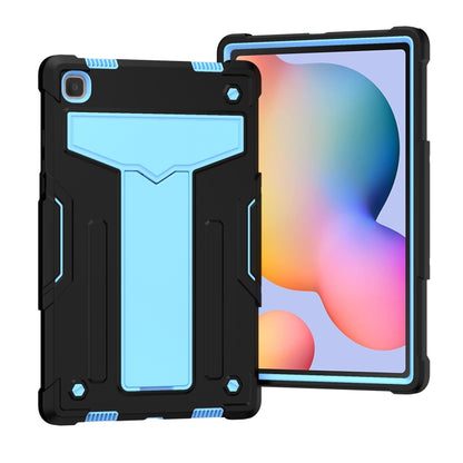 T-shaped Bracket Contrast Color Shockproof PC + Silicone Protective Case, For Samsung Galaxy Tab A7 10.4 (2020), For iPad Air 2022 / 2020 10.9 / iPad Pro 11, For Samsung Galaxy Tab S8 / Galaxy Tab S7 T870 / T875, For Samsung Galaxy Tab S6 Lite P610/615