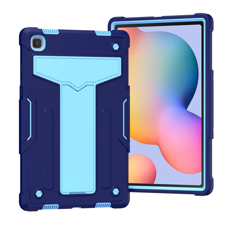 T-shaped Bracket Contrast Color Shockproof PC + Silicone Protective Case, For Samsung Galaxy Tab A7 10.4 (2020), For iPad Air 2022 / 2020 10.9 / iPad Pro 11, For Samsung Galaxy Tab S8 / Galaxy Tab S7 T870 / T875, For Samsung Galaxy Tab S6 Lite P610/615