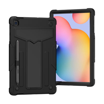 T-shaped Bracket Contrast Color Shockproof PC + Silicone Protective Case, For Samsung Galaxy Tab A7 10.4 (2020), For iPad Air 2022 / 2020 10.9 / iPad Pro 11, For Samsung Galaxy Tab S8 / Galaxy Tab S7 T870 / T875, For Samsung Galaxy Tab S6 Lite P610/615