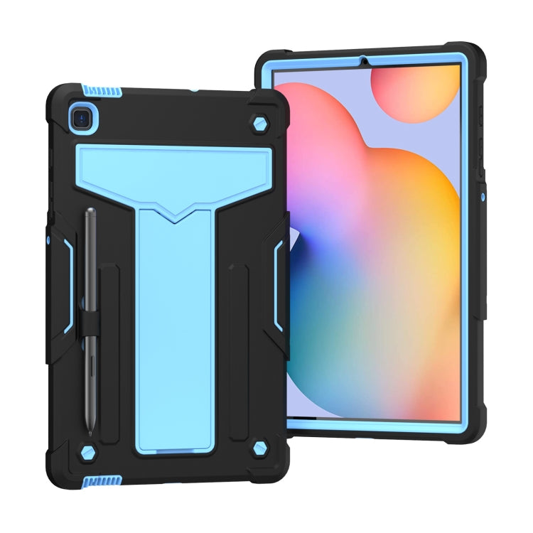 T-shaped Bracket Contrast Color Shockproof PC + Silicone Protective Case, For Samsung Galaxy Tab A7 10.4 (2020), For iPad Air 2022 / 2020 10.9 / iPad Pro 11, For Samsung Galaxy Tab S8 / Galaxy Tab S7 T870 / T875, For Samsung Galaxy Tab S6 Lite P610/615