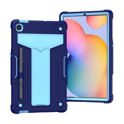 T-shaped Bracket Contrast Color Shockproof PC + Silicone Protective Case, For Samsung Galaxy Tab A7 10.4 (2020), For iPad Air 2022 / 2020 10.9 / iPad Pro 11, For Samsung Galaxy Tab S8 / Galaxy Tab S7 T870 / T875, For Samsung Galaxy Tab S6 Lite P610/615