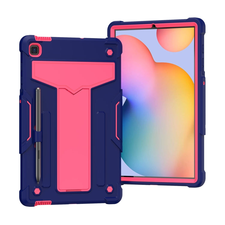T-shaped Bracket Contrast Color Shockproof PC + Silicone Protective Case, For Samsung Galaxy Tab A7 10.4 (2020), For iPad Air 2022 / 2020 10.9 / iPad Pro 11, For Samsung Galaxy Tab S8 / Galaxy Tab S7 T870 / T875, For Samsung Galaxy Tab S6 Lite P610/615