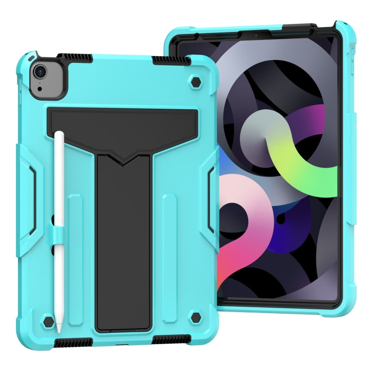 T-shaped Bracket Contrast Color Shockproof PC + Silicone Protective Case, For Samsung Galaxy Tab A7 10.4 (2020), For iPad Air 2022 / 2020 10.9 / iPad Pro 11, For Samsung Galaxy Tab S8 / Galaxy Tab S7 T870 / T875, For Samsung Galaxy Tab S6 Lite P610/615