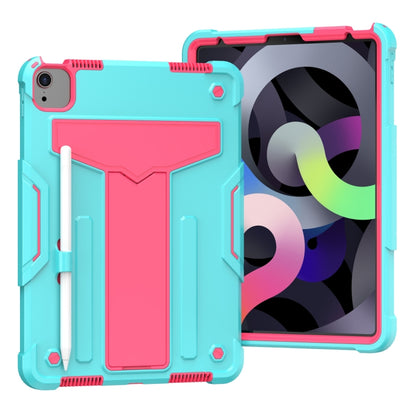 T-shaped Bracket Contrast Color Shockproof PC + Silicone Protective Case, For Samsung Galaxy Tab A7 10.4 (2020), For iPad Air 2022 / 2020 10.9 / iPad Pro 11, For Samsung Galaxy Tab S8 / Galaxy Tab S7 T870 / T875, For Samsung Galaxy Tab S6 Lite P610/615