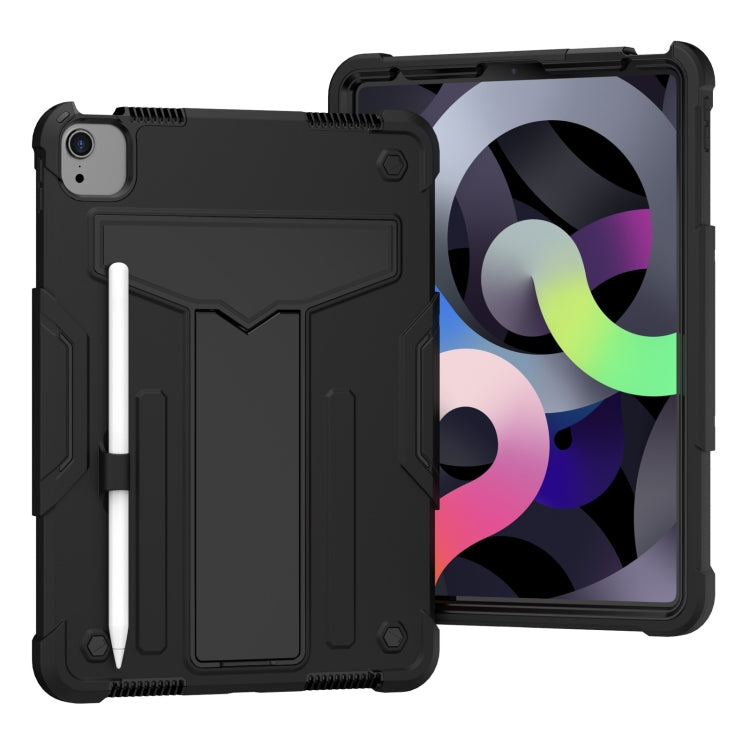 T-shaped Bracket Contrast Color Shockproof PC + Silicone Protective Case, For Samsung Galaxy Tab A7 10.4 (2020), For iPad Air 2022 / 2020 10.9 / iPad Pro 11, For Samsung Galaxy Tab S8 / Galaxy Tab S7 T870 / T875, For Samsung Galaxy Tab S6 Lite P610/615