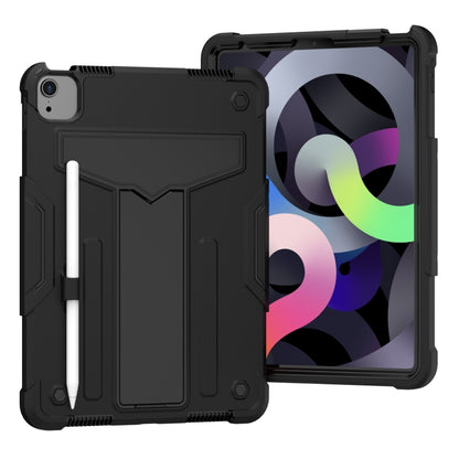 T-shaped Bracket Contrast Color Shockproof PC + Silicone Protective Case, For Samsung Galaxy Tab A7 10.4 (2020), For iPad Air 2022 / 2020 10.9 / iPad Pro 11, For Samsung Galaxy Tab S8 / Galaxy Tab S7 T870 / T875, For Samsung Galaxy Tab S6 Lite P610/615