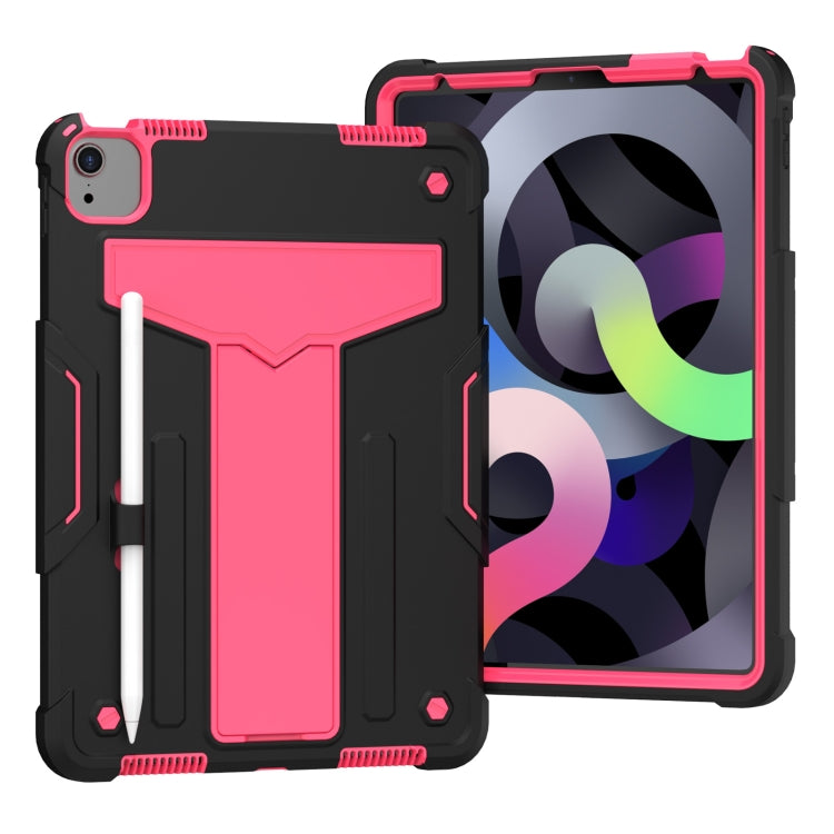 T-shaped Bracket Contrast Color Shockproof PC + Silicone Protective Case, For Samsung Galaxy Tab A7 10.4 (2020), For iPad Air 2022 / 2020 10.9 / iPad Pro 11, For Samsung Galaxy Tab S8 / Galaxy Tab S7 T870 / T875, For Samsung Galaxy Tab S6 Lite P610/615