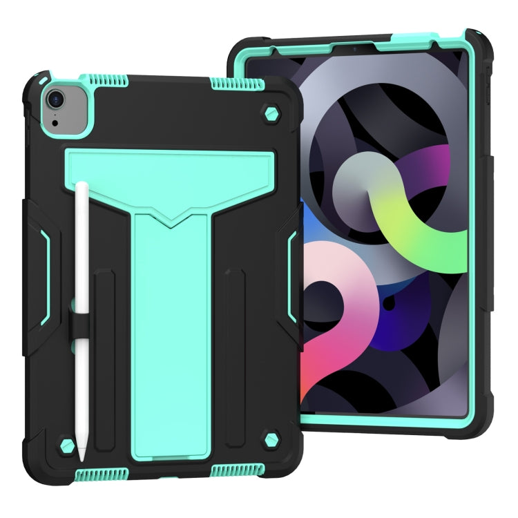 T-shaped Bracket Contrast Color Shockproof PC + Silicone Protective Case, For Samsung Galaxy Tab A7 10.4 (2020), For iPad Air 2022 / 2020 10.9 / iPad Pro 11, For Samsung Galaxy Tab S8 / Galaxy Tab S7 T870 / T875, For Samsung Galaxy Tab S6 Lite P610/615