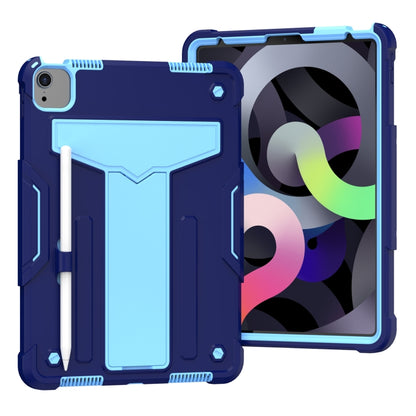 T-shaped Bracket Contrast Color Shockproof PC + Silicone Protective Case, For Samsung Galaxy Tab A7 10.4 (2020), For iPad Air 2022 / 2020 10.9 / iPad Pro 11, For Samsung Galaxy Tab S8 / Galaxy Tab S7 T870 / T875, For Samsung Galaxy Tab S6 Lite P610/615
