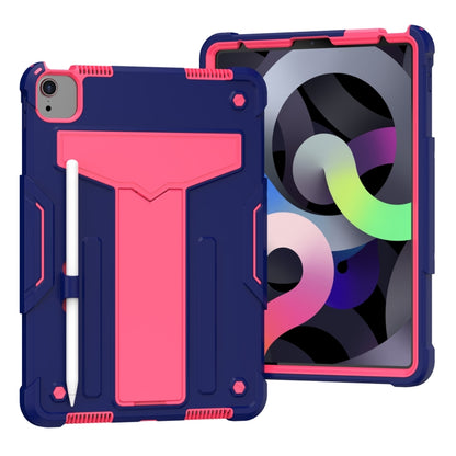 T-shaped Bracket Contrast Color Shockproof PC + Silicone Protective Case, For Samsung Galaxy Tab A7 10.4 (2020), For iPad Air 2022 / 2020 10.9 / iPad Pro 11, For Samsung Galaxy Tab S8 / Galaxy Tab S7 T870 / T875, For Samsung Galaxy Tab S6 Lite P610/615