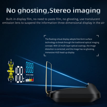 C5 OBD2 + GPS Mode Car HUD Head-up Display Water Temperature / Vehicle Speed / Voltage, C5
