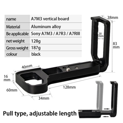 BEXIN A73 L-plate  Camera Vertical Clapper  for A7M3 A7III A7RIII Camera