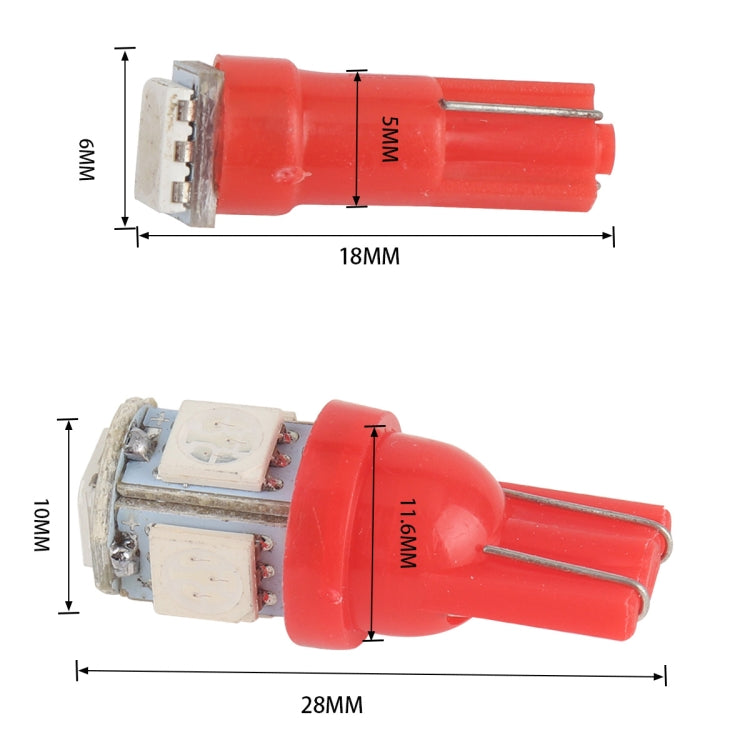 70 PCS T5 / T10 Car Modification LED Indicator Light with T5 / T10 Lamp Holder(Yellow Light）, A3609